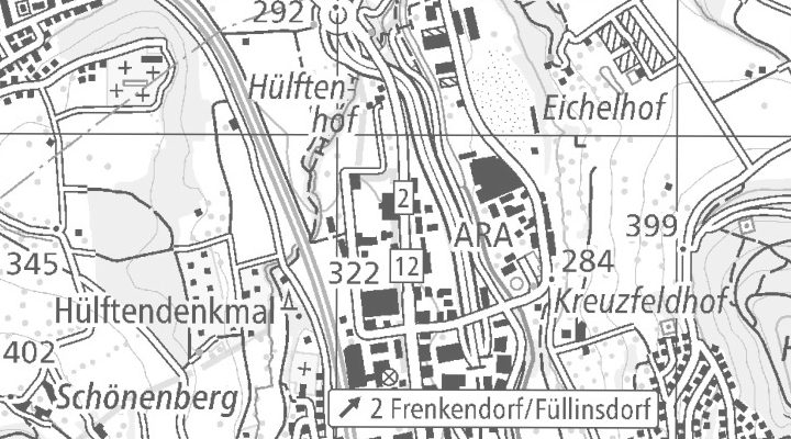 Kartenausschnitt: Flachsackerstrasse 50, 4402 Frenkendorf