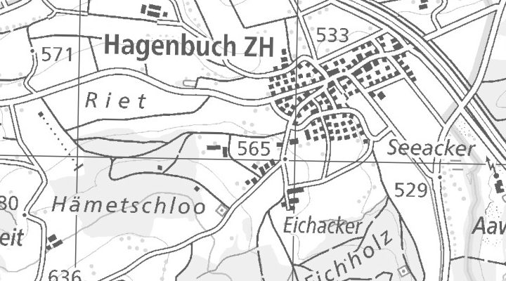 Kartenausschnitt: Aadorferstrasse 7, 8523 Hagenbuch ZH
