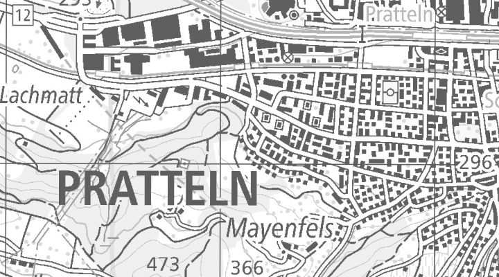 Kartenausschnitt: Wartenbergstrasse 75, 4133 Pratteln