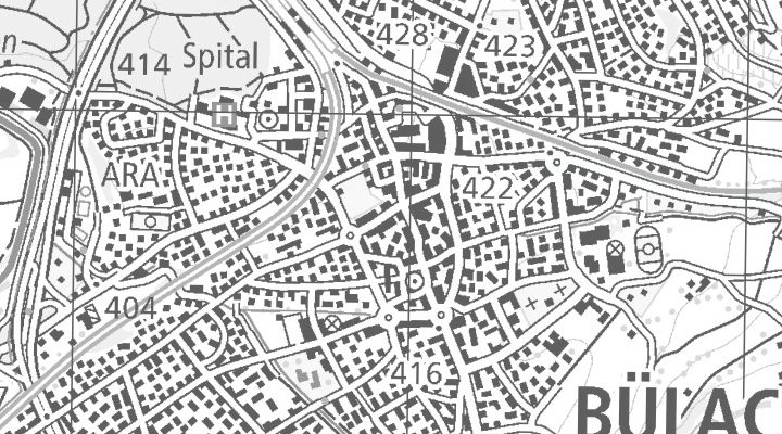 Kartenausschnitt: Kasernenstrasse 1, 8180 Bülach