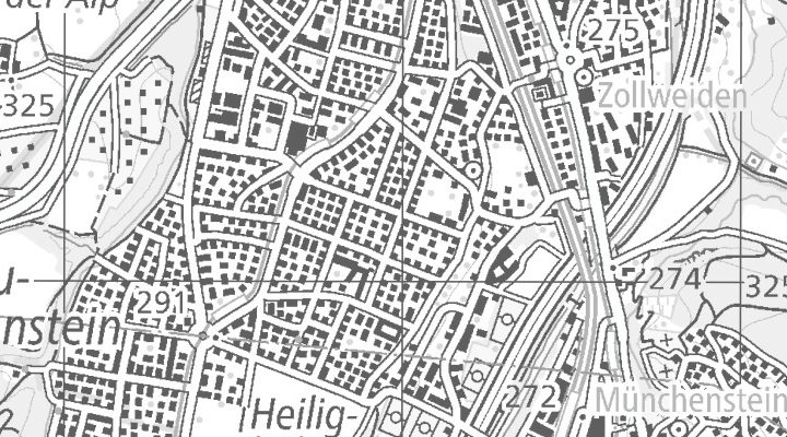 Kartenausschnitt: 4142 Münchenstein, CH-BL