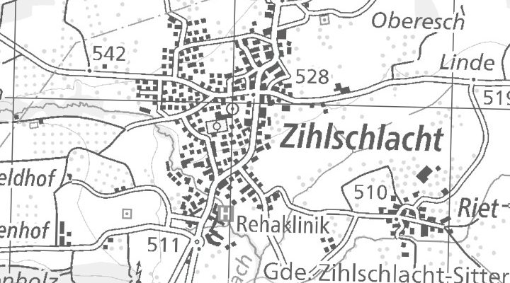 Kartenausschnitt: Hauptstrasse 30, 8588 Zihlschlacht-Sitterdorf