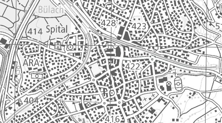 Kartenausschnitt: Spitalstrasse 24, 8180 Bülach