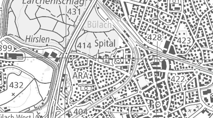 Kartenausschnitt: Spitalstrasse 24, 8180 Bülach