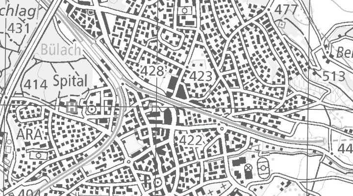 Kartenausschnitt: Unterweg 14, 8180 Bülach