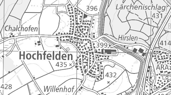 Kartenausschnitt: 8182 Hochfelden