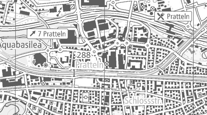 Kartenausschnitt: 4133 Pratteln