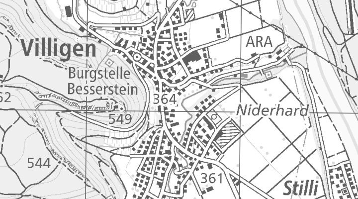 Kartenausschnitt: Hauptstrasse 49, 5234 Villigen