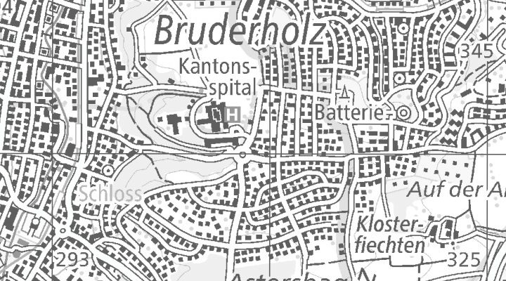 Kartenausschnitt: Gemeindeholzweg, 4101 Bruderholz