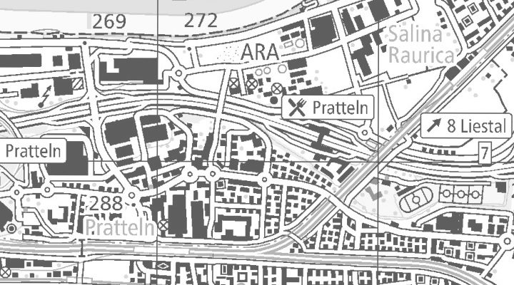 Kartenausschnitt: Zurlindenstrasse 29, 4133 Pratteln