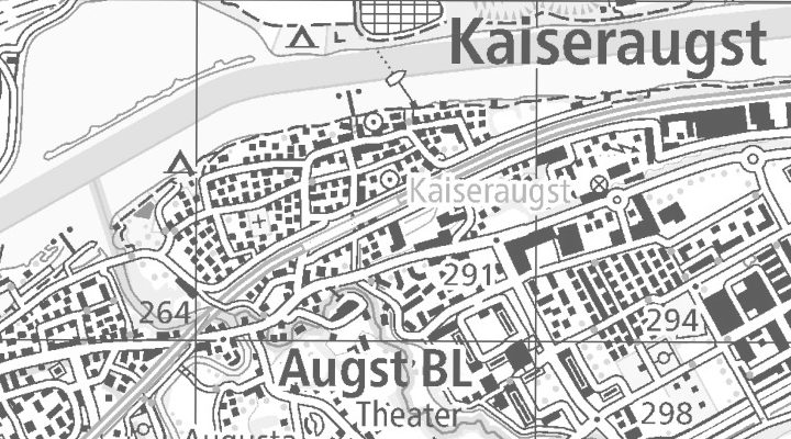Kartenausschnitt: Bahnhofstrasse 44, 4303 Kaiseraugst