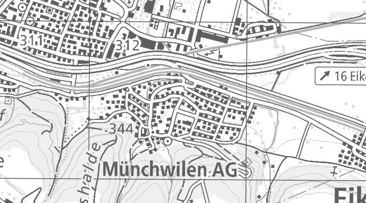 Kartenausschnitt: 4333 Münchwilen