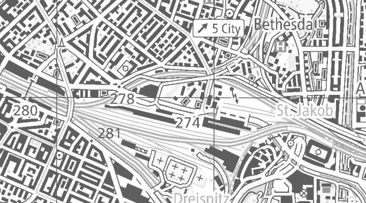 Kartenausschnitt: St. Jakobs-Strasse 201, 4052 BS Basel