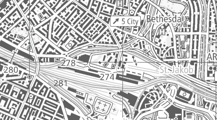 Kartenausschnitt: St. Jakobs-Strasse 199, 4052 Basel