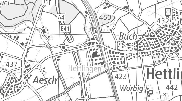 Kartenausschnitt: Riethofstrasse 1, 8442 Hettlingen CH
