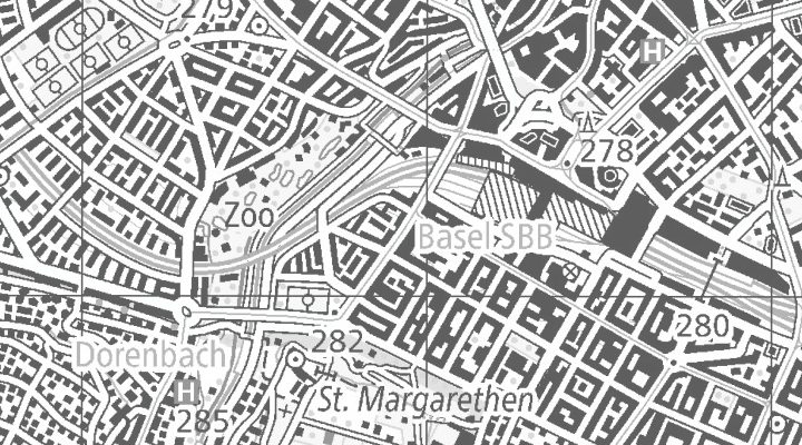 Kartenausschnitt: Margarethenstrasse 40, 4053 Basel