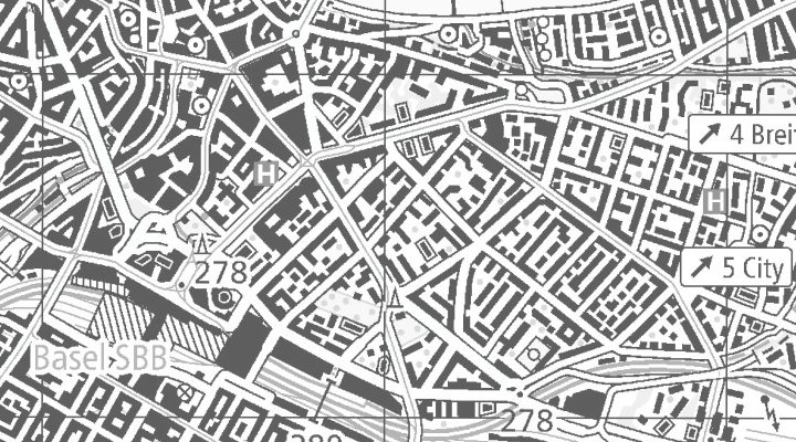 Kartenausschnitt: Lange Gasse 20, 4052 Basel