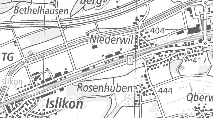 Kartenausschnitt: Alte Landstrasse 63, 8546 Islikon