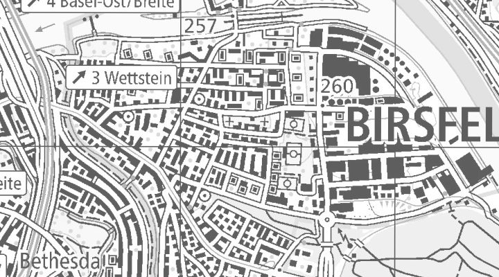 Kartenausschnitt: In der Hard, 4127 Birsfelden