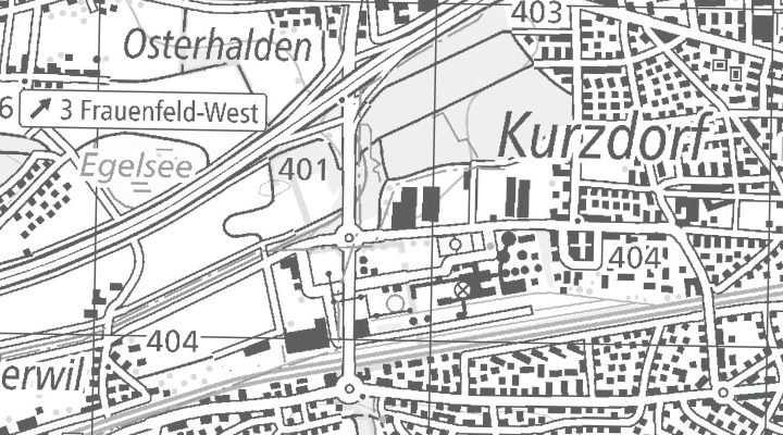 Kartenausschnitt: Oberwiesenstrasse 126, 8500 Frauenfeld