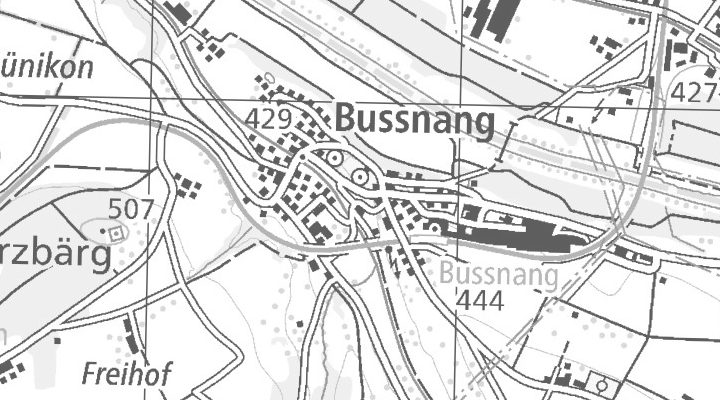 Kartenausschnitt: 9565 Bussnang