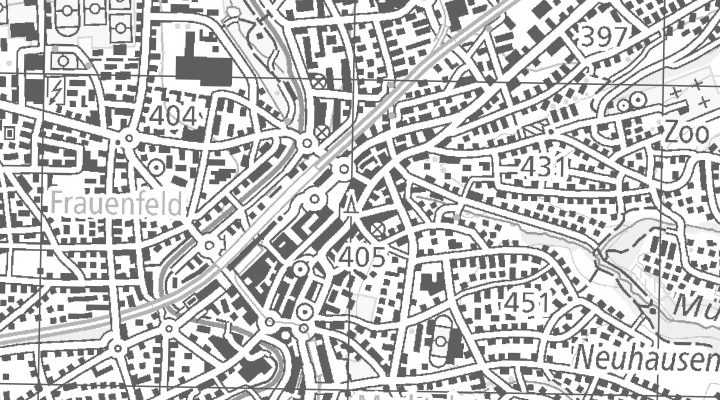 Kartenausschnitt: Zürcherstrasse 221, 8500 Frauenfeld