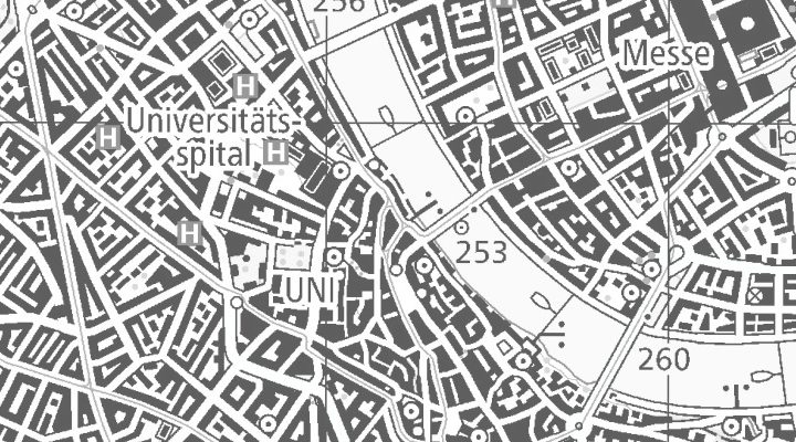 Kartenausschnitt: Blumenrain 1, 4051 Basel