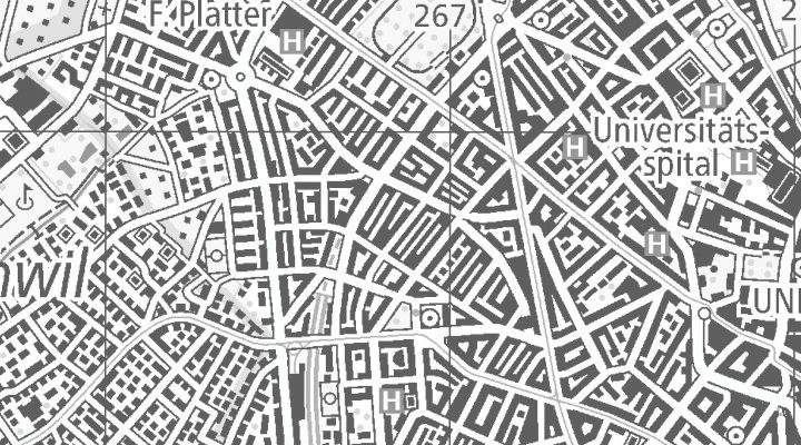 Kartenausschnitt: 4055 Basel