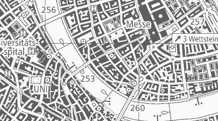 Kartenausschnitt: Rebgasse 12-14, 4058 Basel
