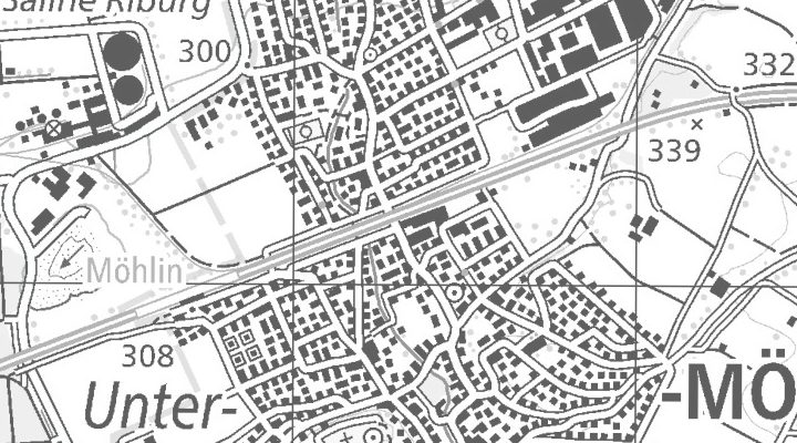 Kartenausschnitt: Hauptstrasse 1, 4313 Möhlin