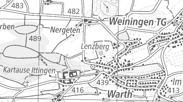 Kartenausschnitt: 8532 Warth-Weiningen