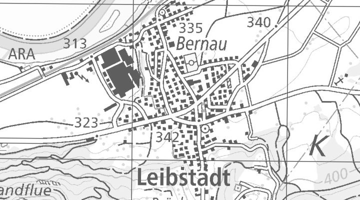 Kartenausschnitt: Bahnhofstrasse 311, 5325 Leibstadt