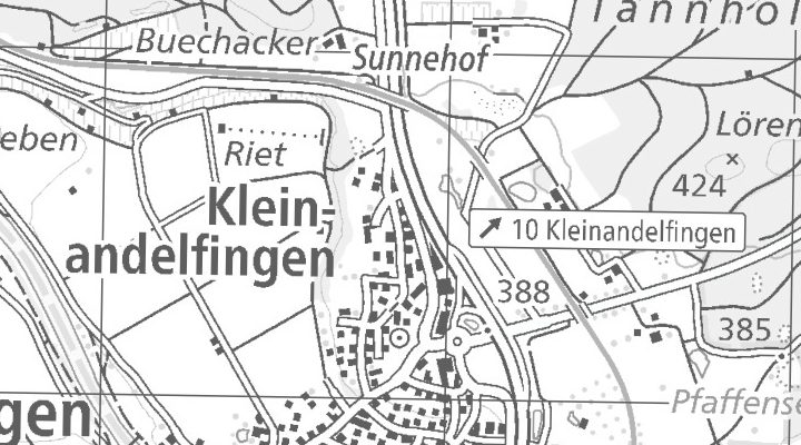 Kartenausschnitt: Gewerbestrasse 5, 8451 Kleinandelfingen