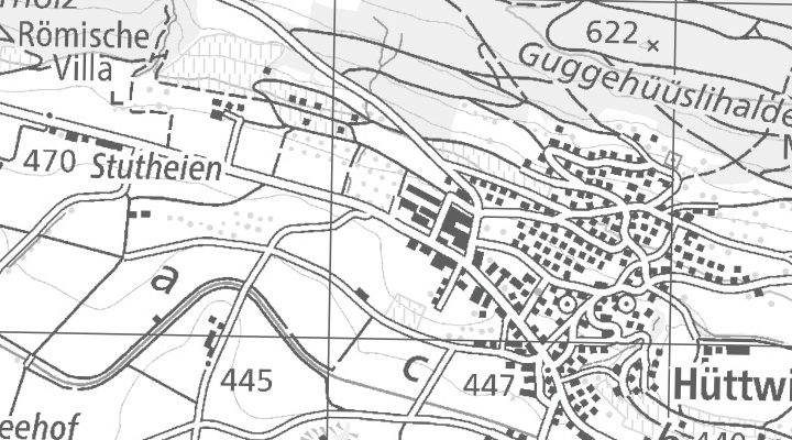 Kartenausschnitt: Hauptstrasse 42, 8536 Hüttwilen