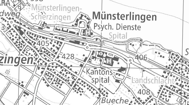 Kartenausschnitt: 8596 Münsterlingen