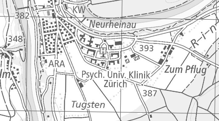 Kartenausschnitt: Alleestrasse 86, 8462 Rheinau