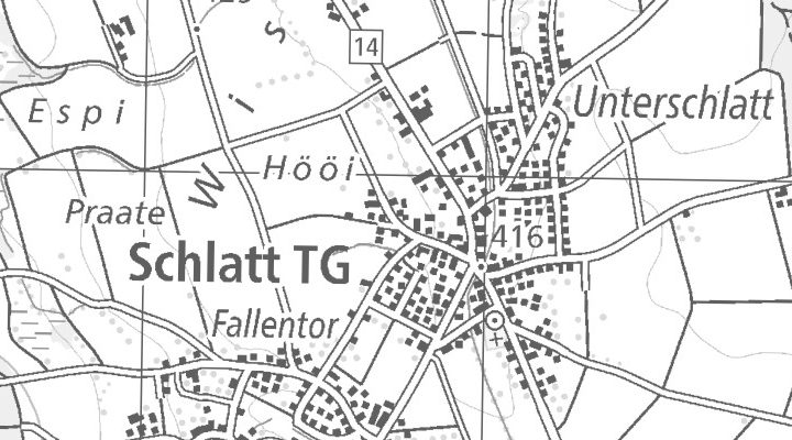 Kartenausschnitt: Gewerbestrasse 4, 8252 Schlatt TG