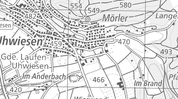 Kartenausschnitt: Nüsatzstrasse 21, 8248 Uhwiesen