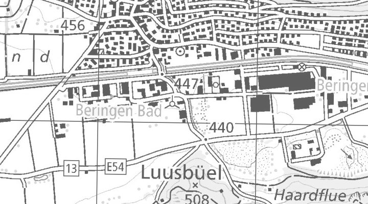 Kartenausschnitt: Wiesengasse 30, 8222 Beringen