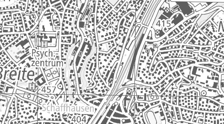 Kartenausschnitt: Schönmaiengässchen 1, Haus zum Thiergarten, 8200 Schaffhausen