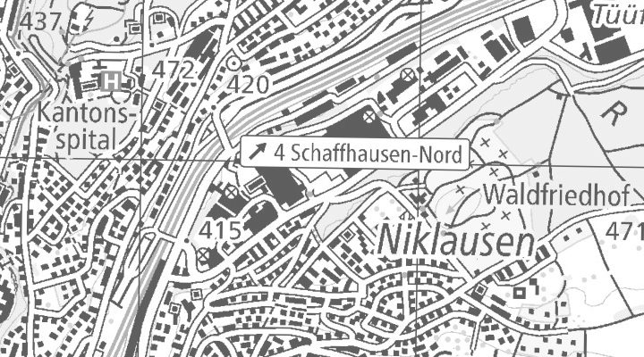 Kartenausschnitt: Kanton Schaffhausen