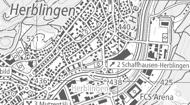 Kartenausschnitt: Herblinger Markt 4, 8207 Schaffhausen