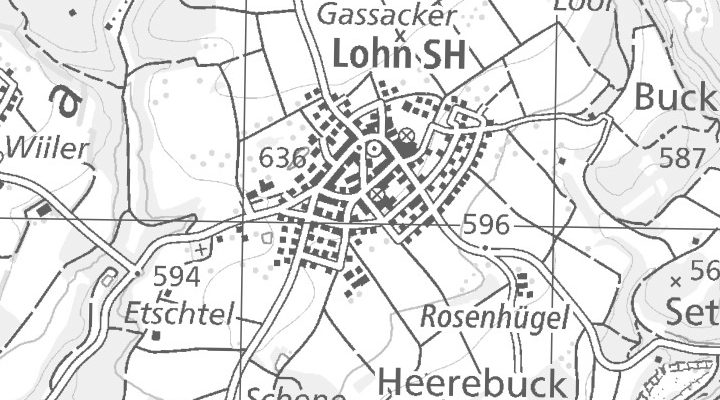 Kartenausschnitt: Unterdorf 16, 8235 Lohn